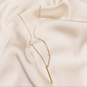 Bar Drop Charm Necklace